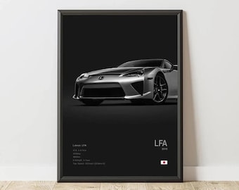 Famous Cars SLS LFA Canvas Wall Art Print Poster GT1 RAPTOR Decorative Mural Modern Home Decor Birthday Gift Unframed