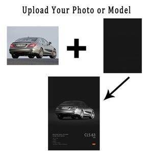 Custom Digital Car Poster – Mercedes-Benz CLS 63 AMG Art | Personalized Auto Print Download | Gift for Car Lovers & AMG Fans