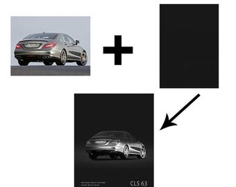 Póster digital personalizado para coche: Mercedes-Benz CLS 63 AMG Art / Descarga de impresión personalizada para coche / Regalo para amantes de los coches y fans de AMG