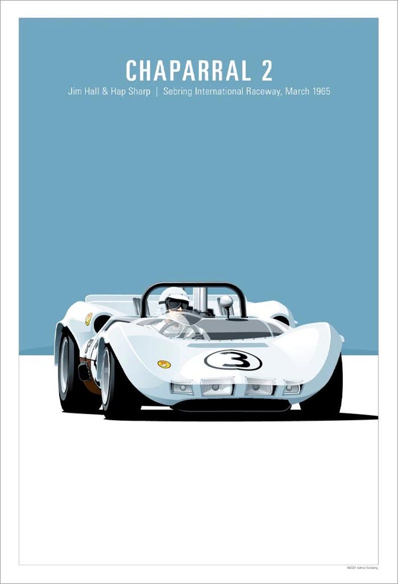 Vintage Racing Car Poster | Minimalist Supercar Wall Art | Classic ...