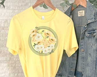 Floral T-Shirt: Watercolor Poppies Floral Garden Tee