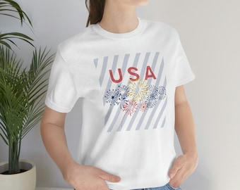 Fourth Of July T-Shirt, Independence Day Shirt, patriotic T-Shirt, 4Th Of July Shirt, USA Shirt, July 4Th USA T-Shirt, Fireworks T-Shirt