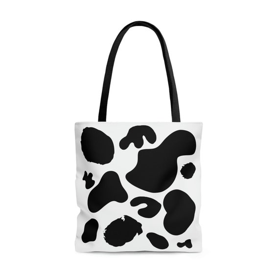 Cow Tote Bag Cute Cow Print Tote Bag Polyester Tote Bag Black and White Cow Tote Bag 18 X 18 Inch Tote Bag Beach Bag Pool Bag Etsy