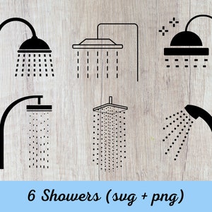 Dusche SVG, Duschkopf, Regendusche svg, PNG, digitaler Download