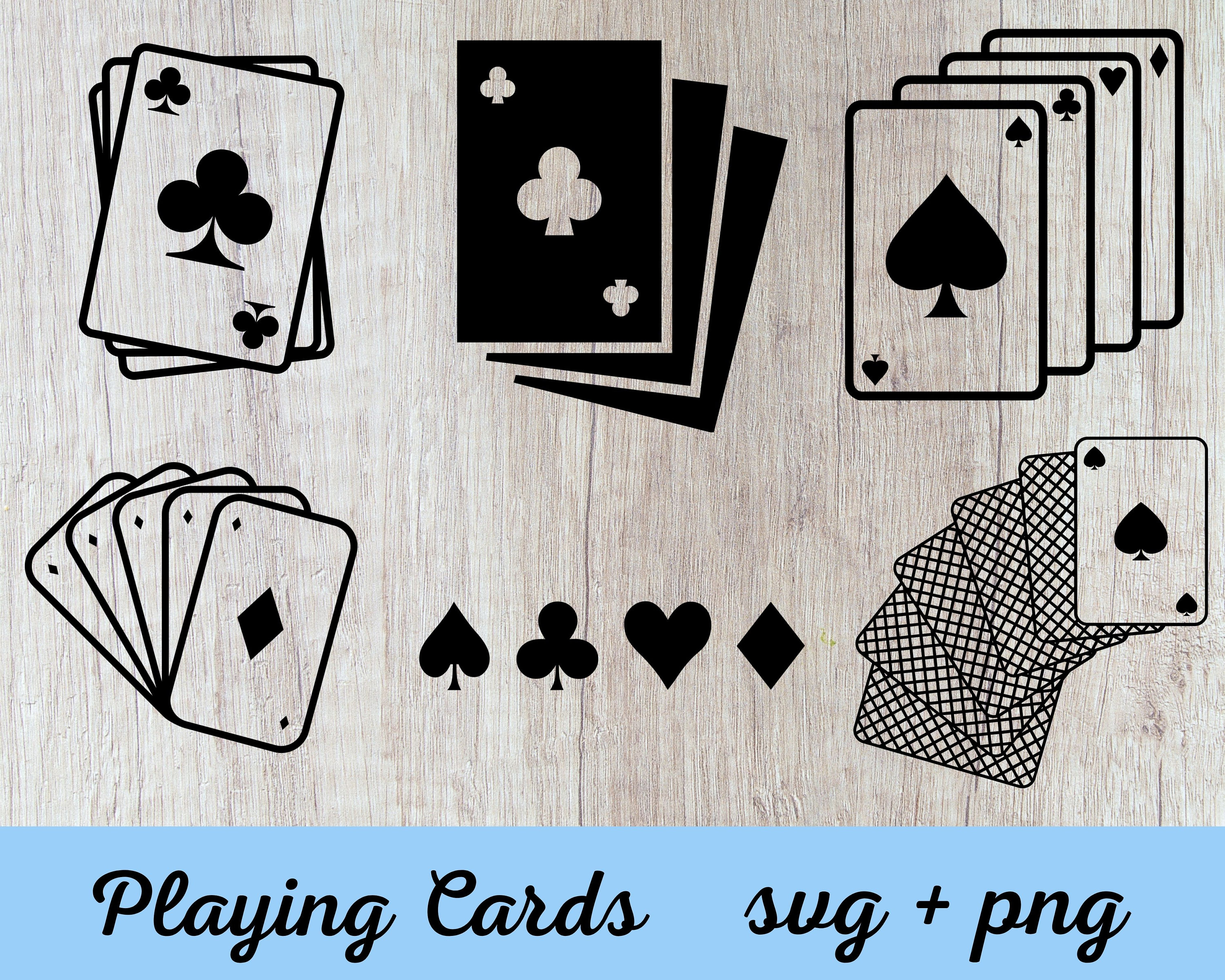 Playing Cards Svg, Cut Files Svg, Cards Clip Art, Cricut Cut File, SVG