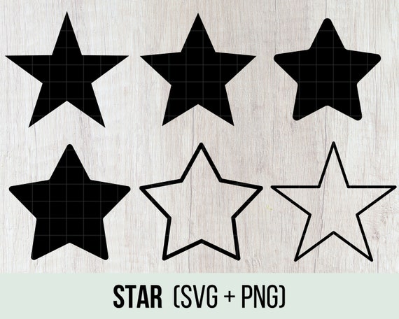 Stars SVG Star Clip Art Star Outline Star Vector Star Cut - Etsy
