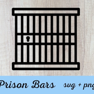 Prison Svg Jail Svg Jail Bars SVG Prison Clipart Prison Files Cricut and Silhouette includes svg,png file formats