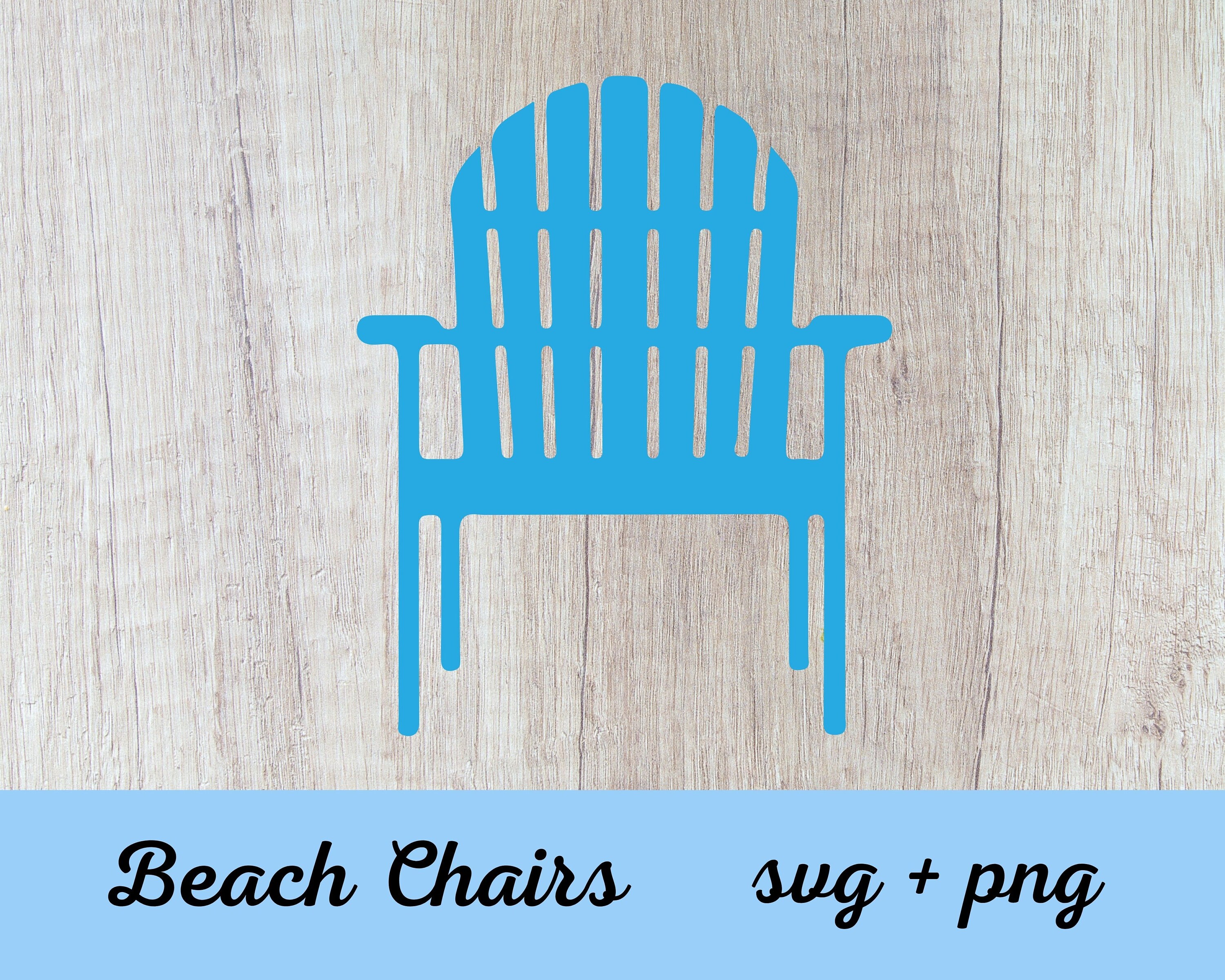 Adirondack Chairs On Beach Clip Art