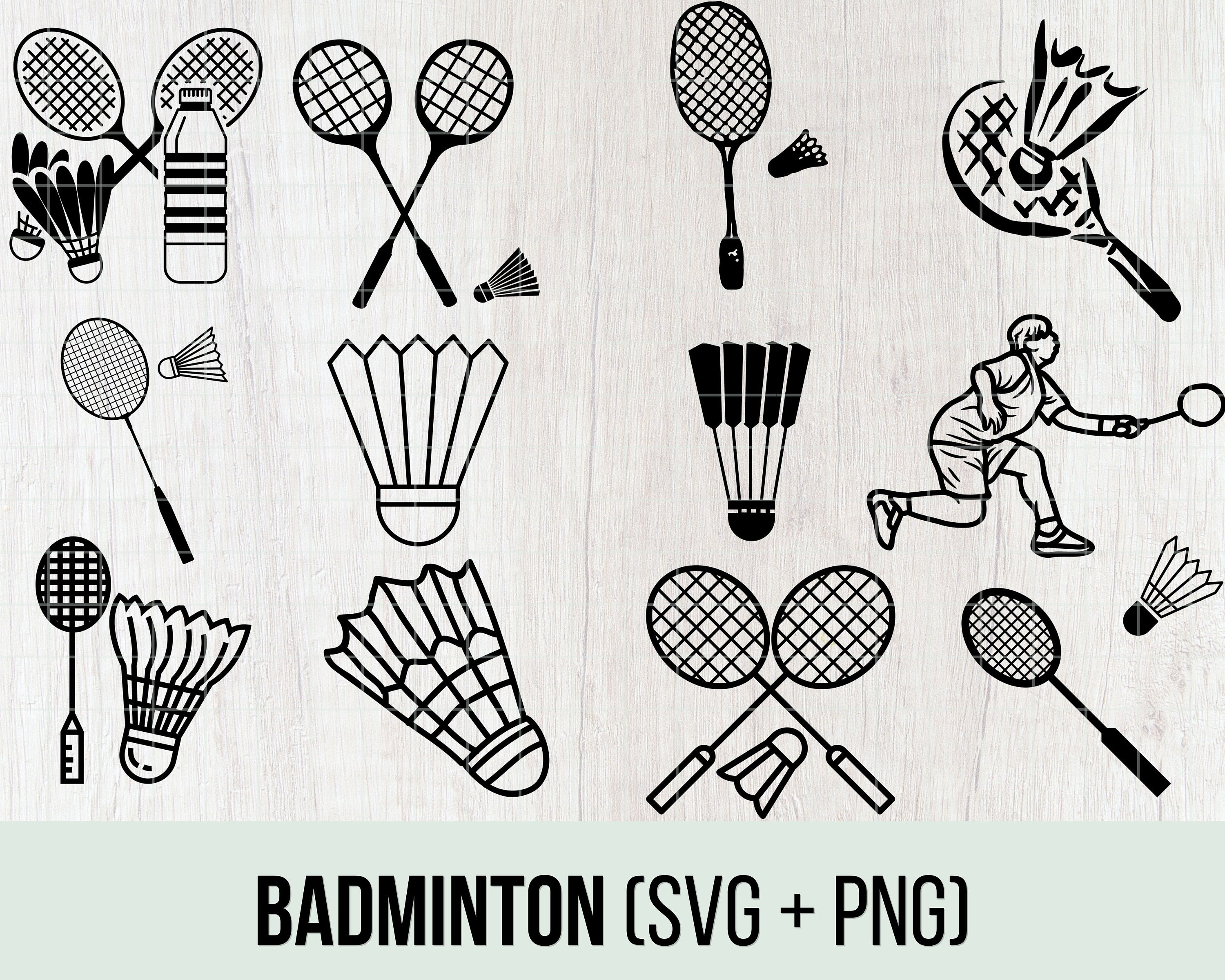 Badminton SVG, Badminton Equipment Svg, Badminton Racket Icon, Racket