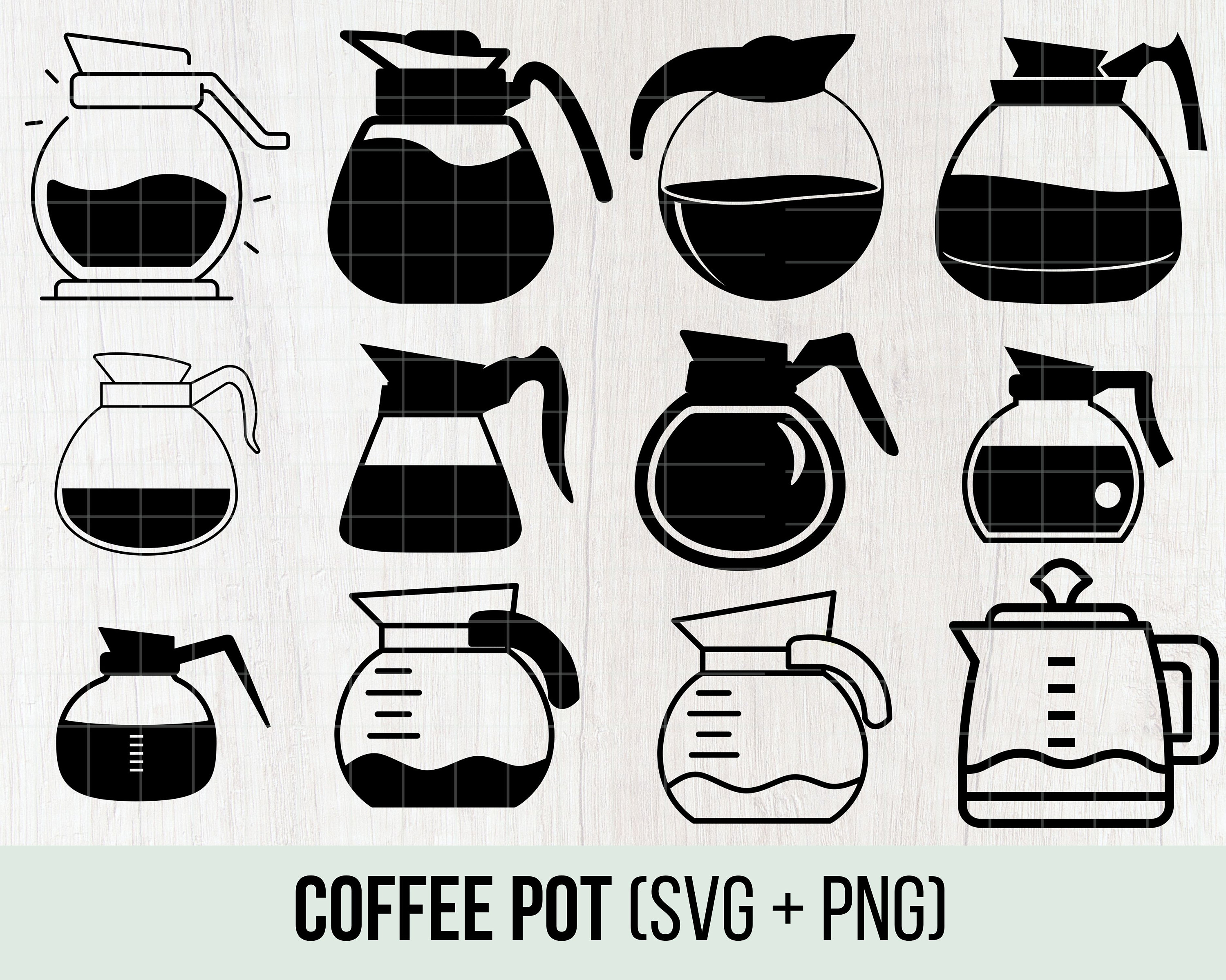 Coffee Pot Svg Drip Coffee Svg Coffee Pot PNG Coffee Pot Etsy