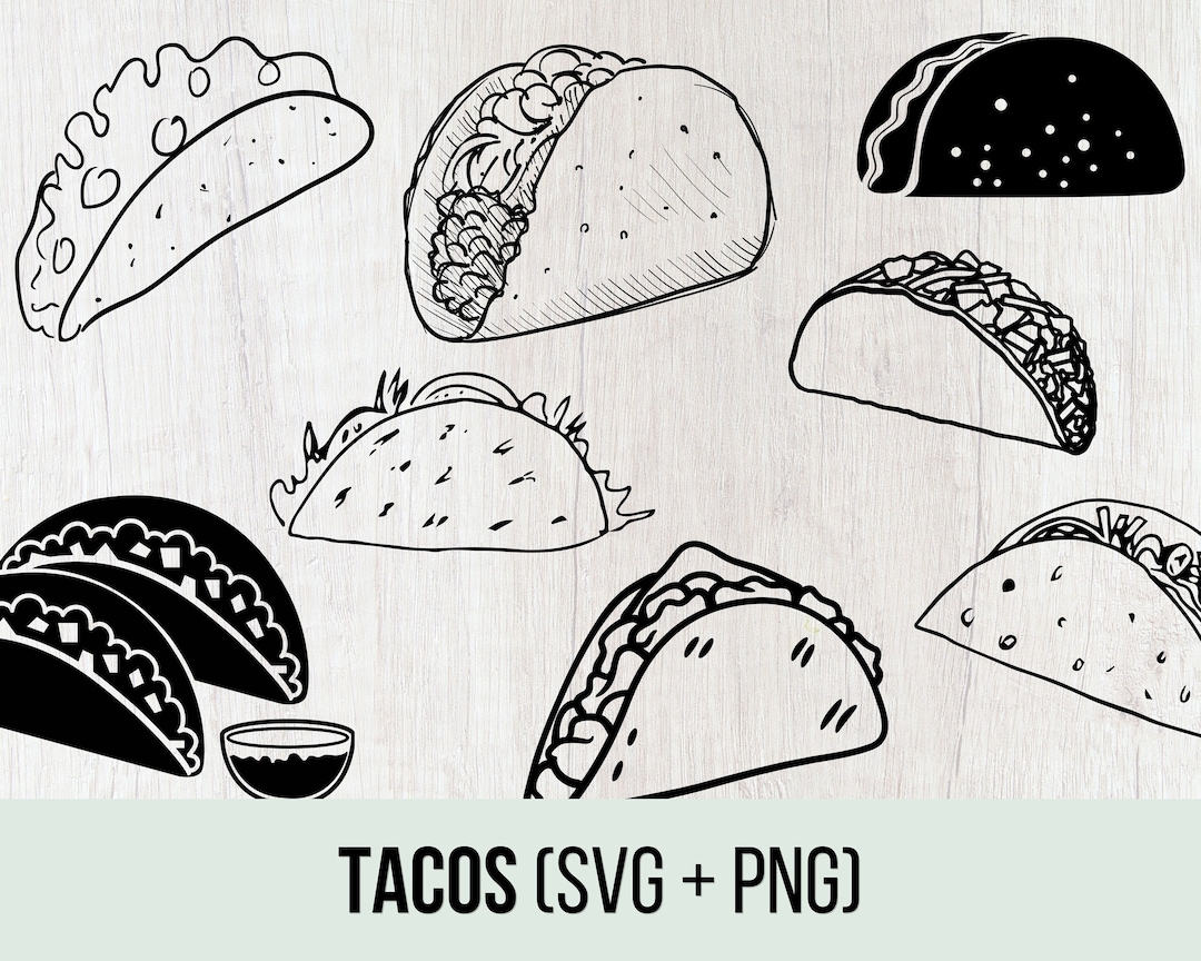 8 Taco SVG Bundle, Taco Png, Taco Eps, Taco Vector, Taco Cut Files ...