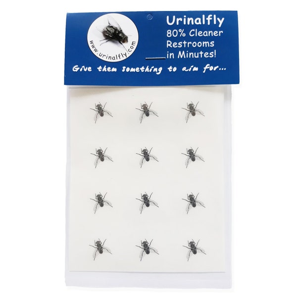 Urinal Fly Potty Target Stickers, Set of 12, Classic Fly