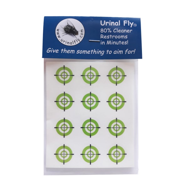 Urinal Fly Potty Target Stickers, Set of 12, Lime Green Targets