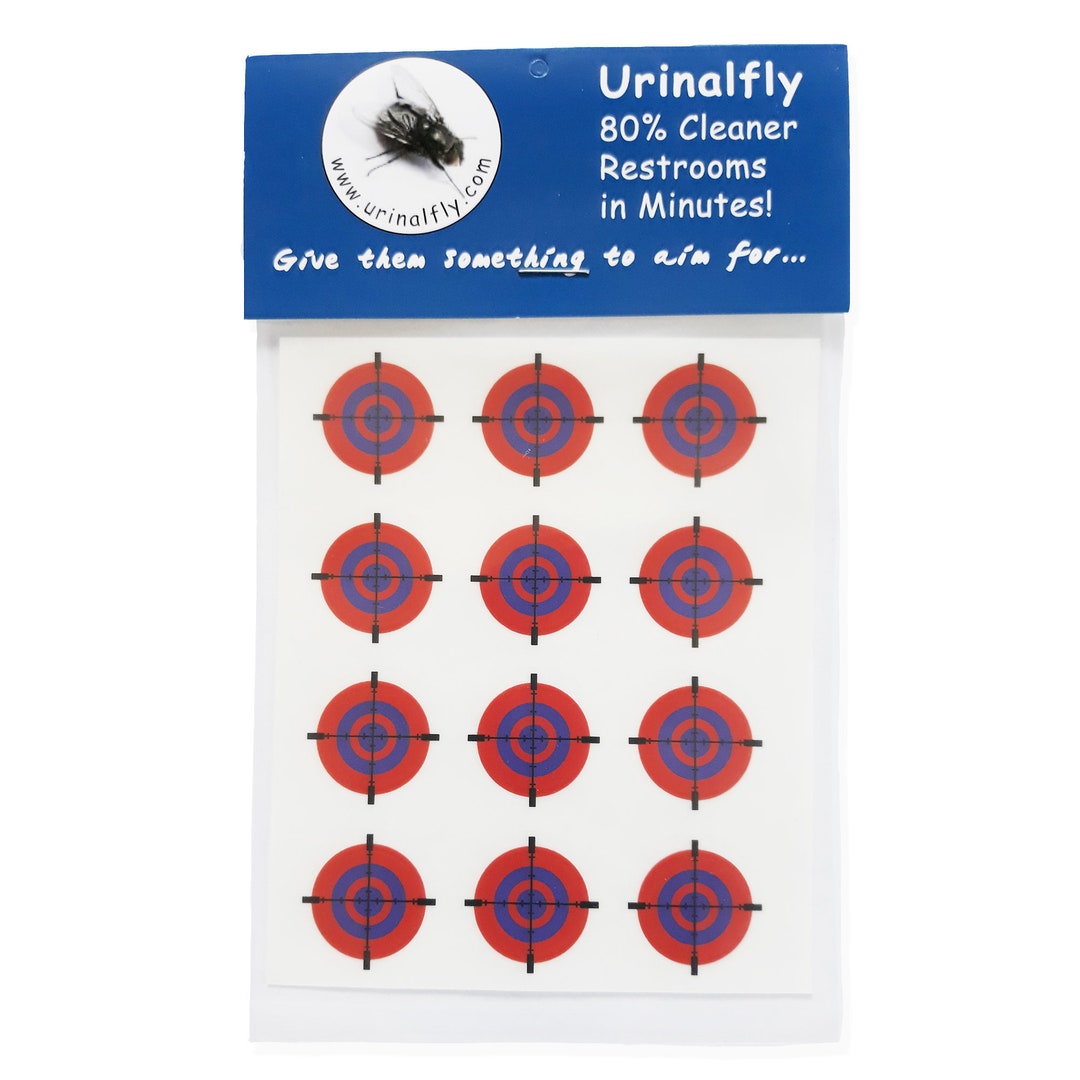 Urinal Fly Potty Target Stickers, Set of 12, Red Blue Bullseye Etsy