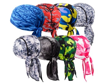 Cycle Camo Bandanas for Men Women Durag Head Scarf Camouflage Breathable Quick Dry Zandana Cap Wrap