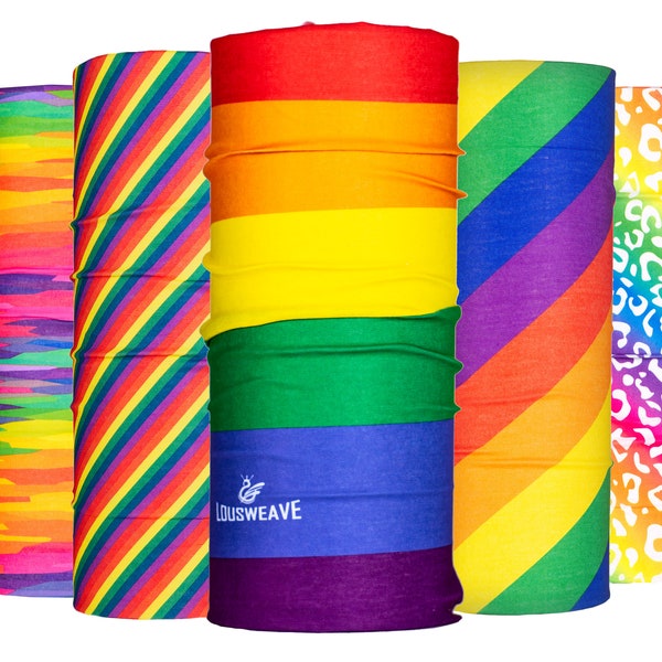 Drapeau de fierté LGBT coloré arc-en-ciel imprimé écharpe léger Cycle cou Tube écharpe Snood masque facial plus chaud bandana