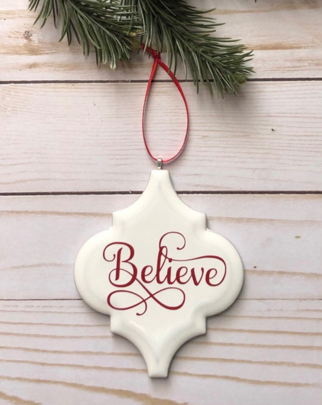 Believe Christmas Ornament, Christmas Ornaments, Handmade Ornaments