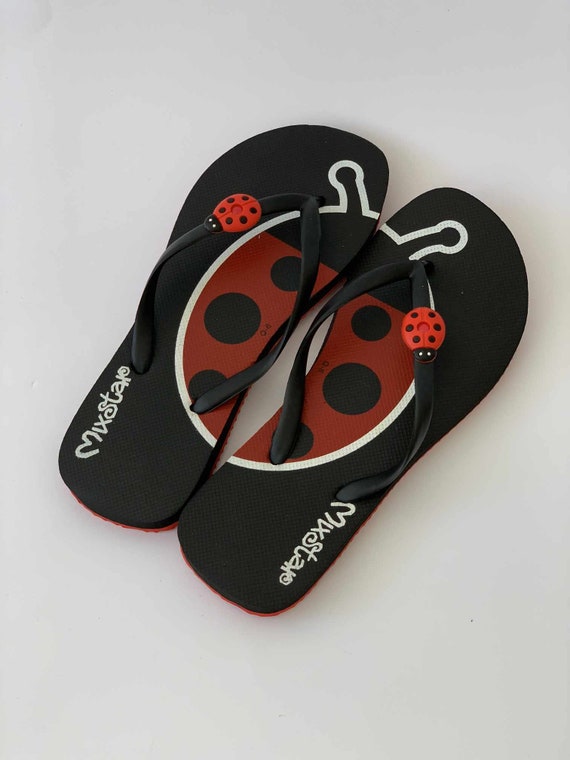 Ladybug Black Flip Flop Ladybug Black Flip Flop
