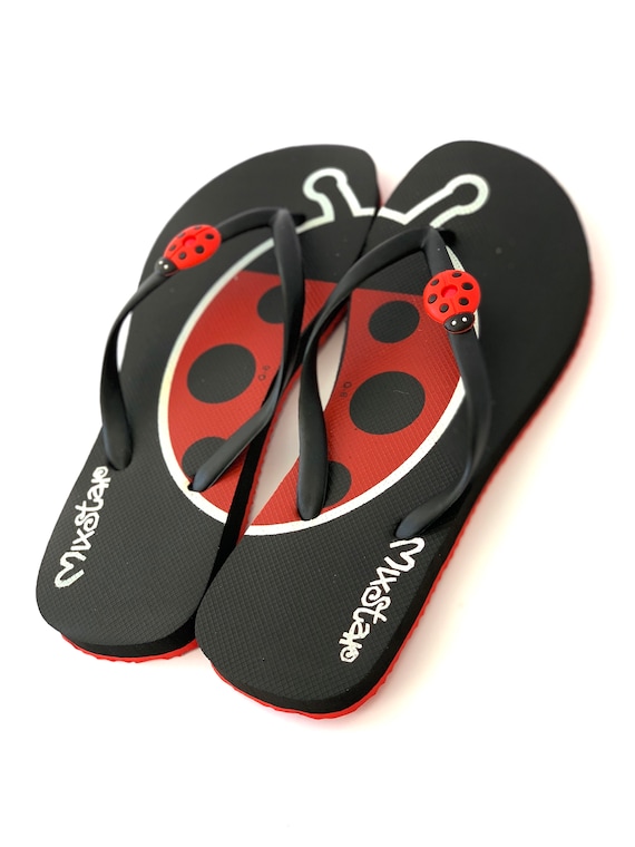 Ladybug Black Flip Flop Ladybug Black Flip Flop