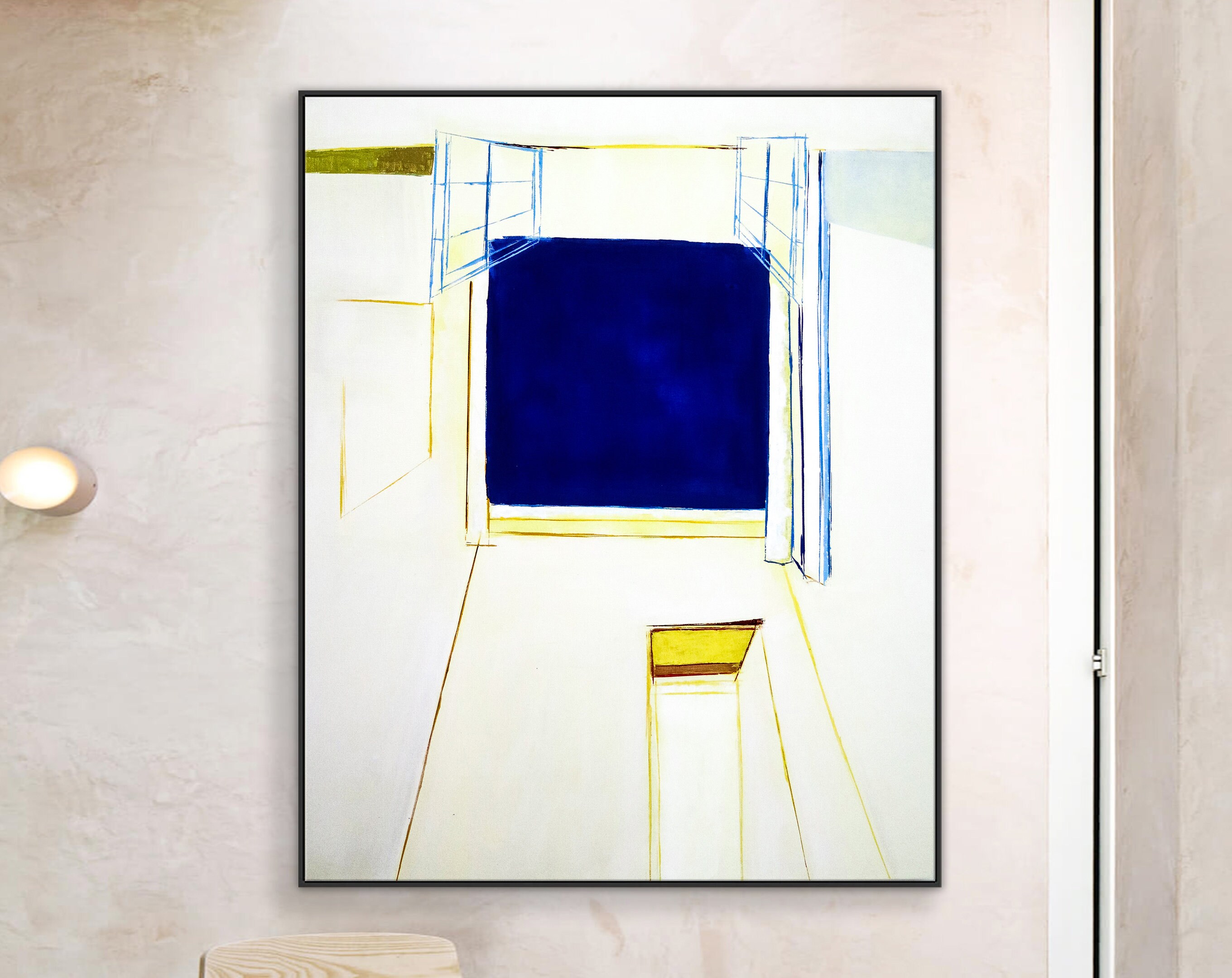 Minimalist Scenic Original Abstract Acrylic Painting, Large Modern Canvas Wall Art Depicting Beautiful Landscapes ｜ Arles