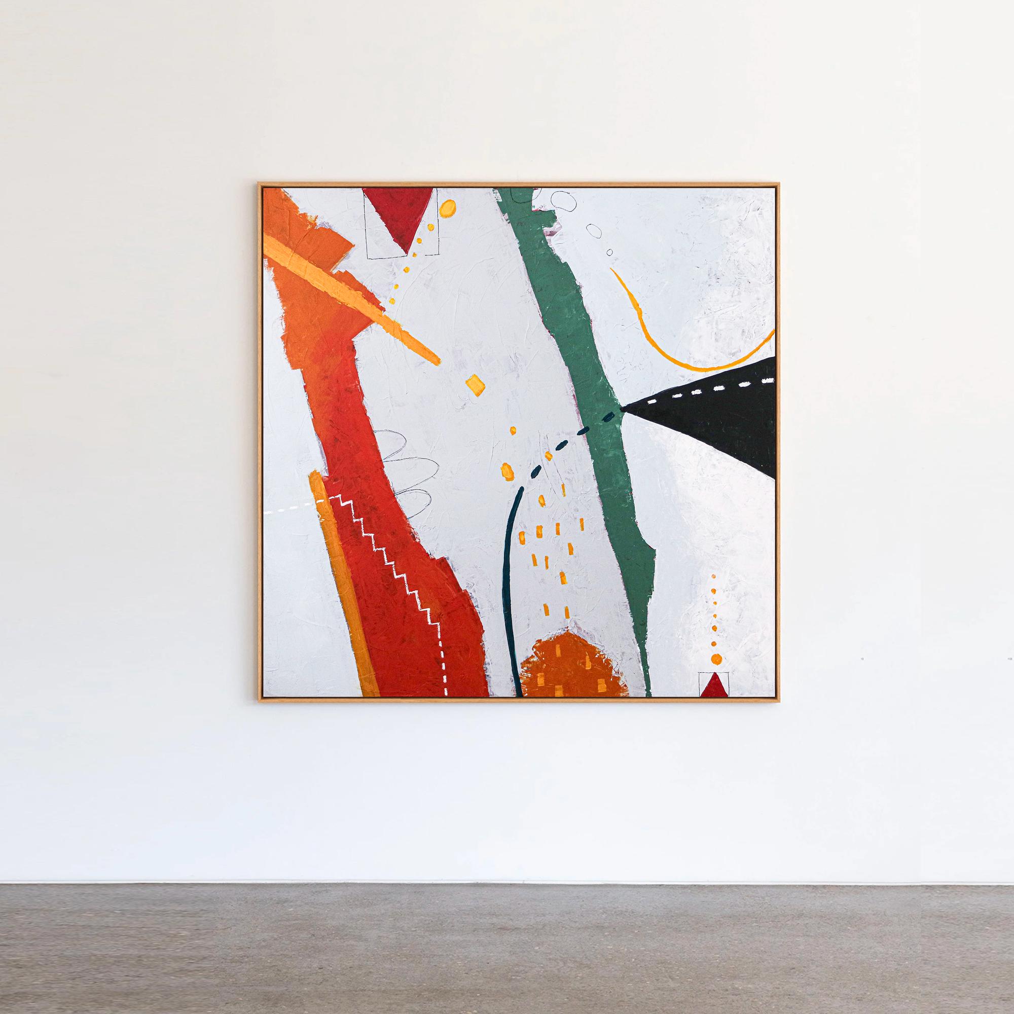 抽象画 – オリジナルウォールアート – キャンバスに描かれた大きな油絵