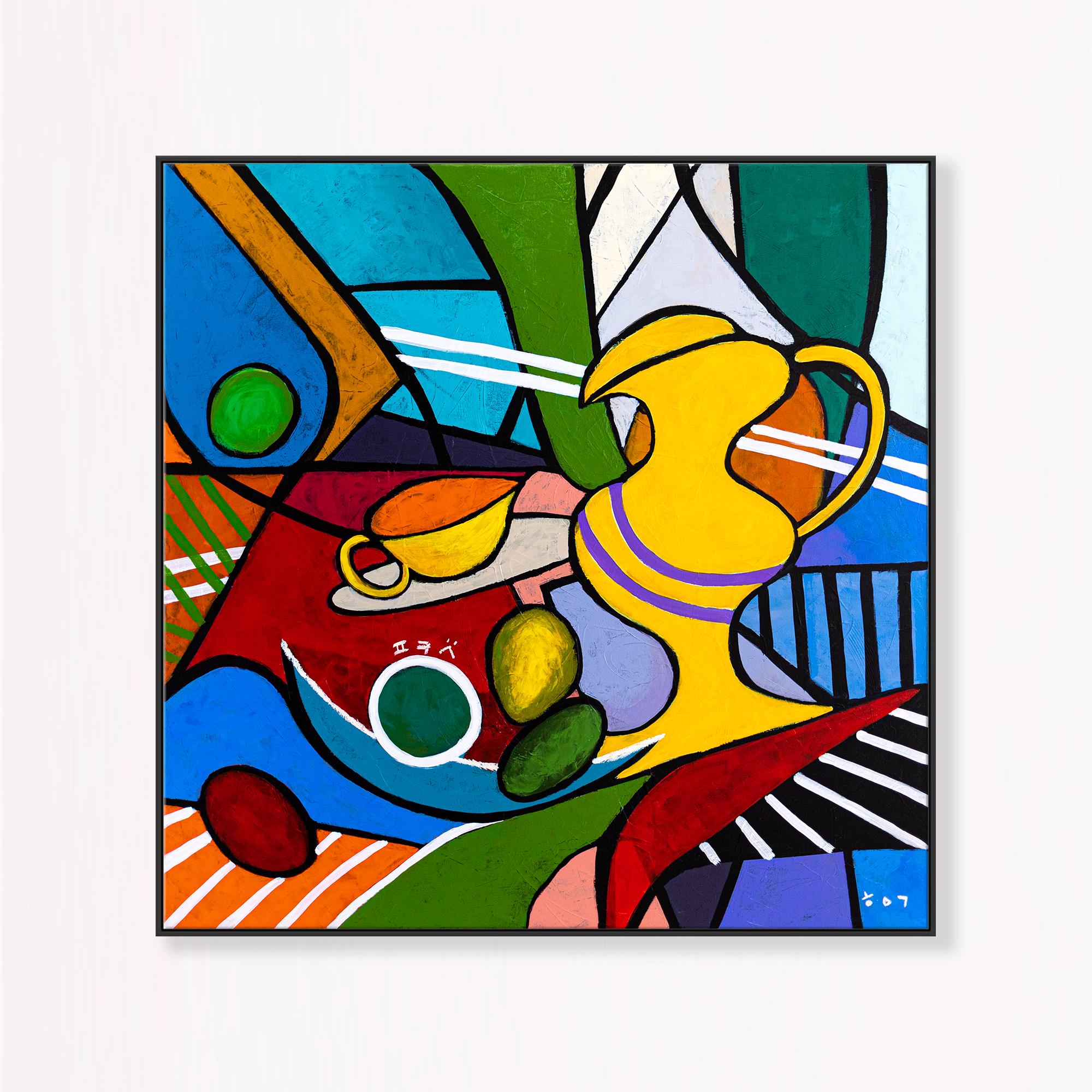 抽象画 – オリジナルウォールアート – キャンバスに描かれた大きな油絵