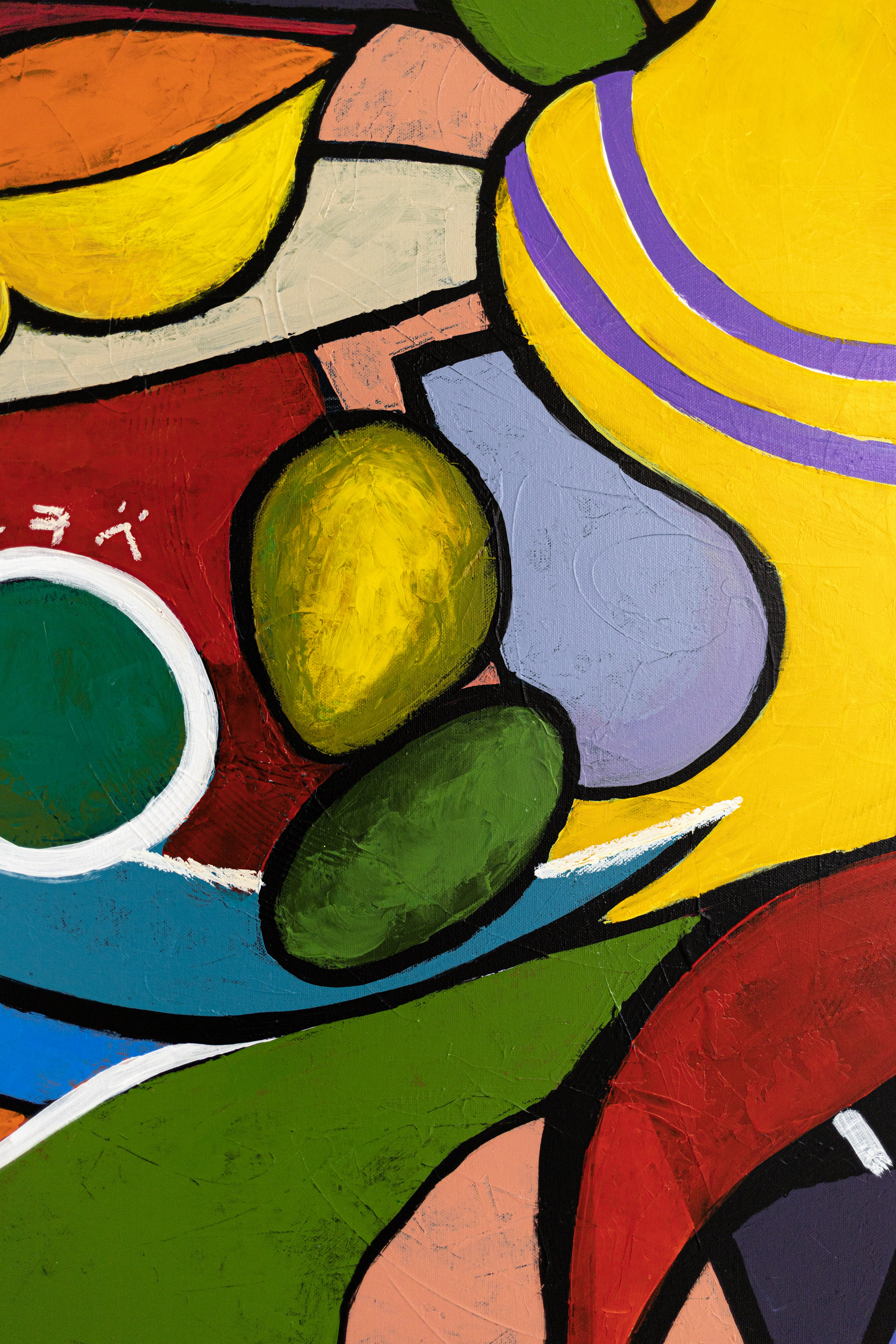 Bold Geometric Original Abstract Painting, Large Modern