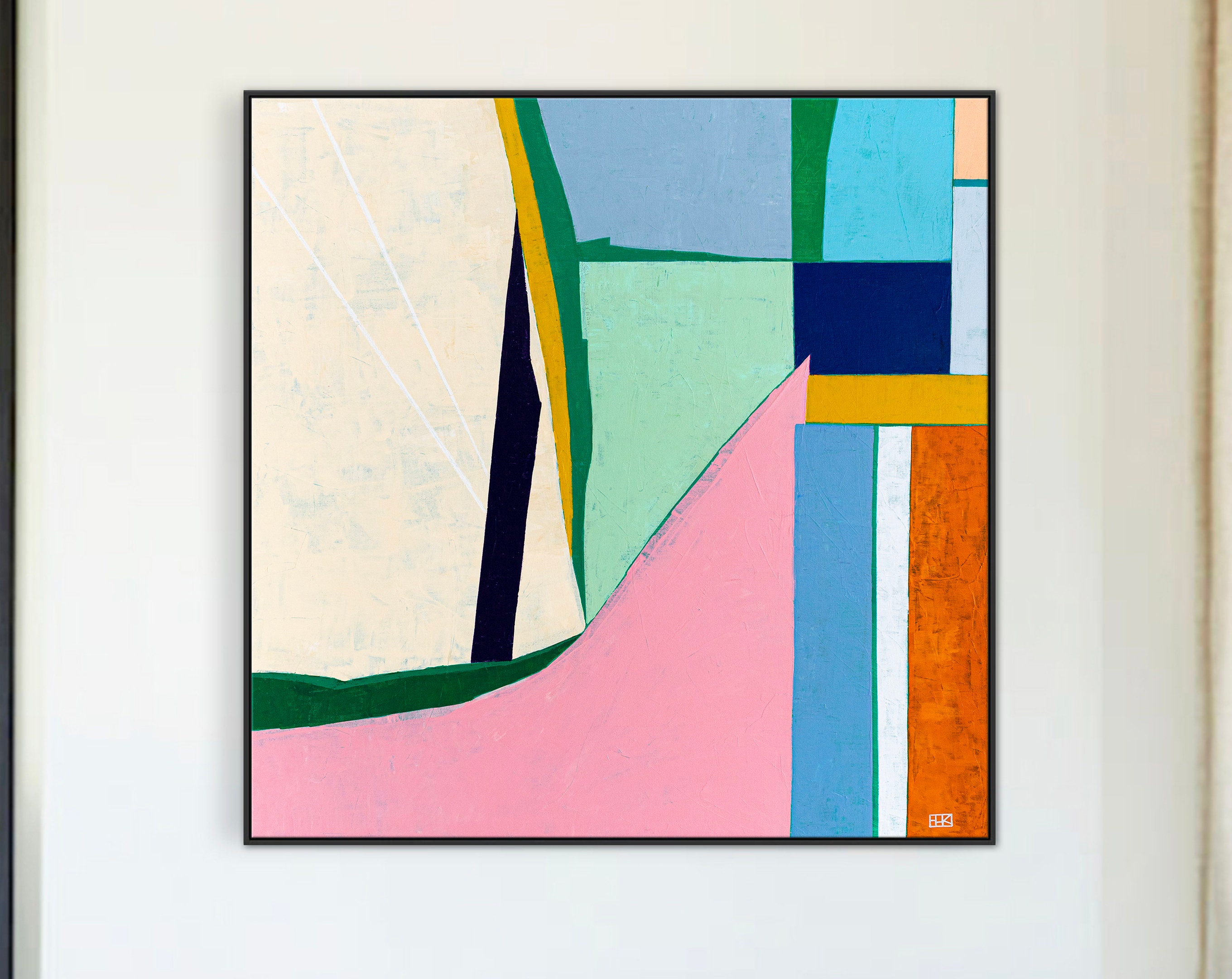 Painting on Canvas Wall Art, Abstract Large Original Modern Colorful Acrylic & Oil Painting, Minimalist Wall Art - Purity