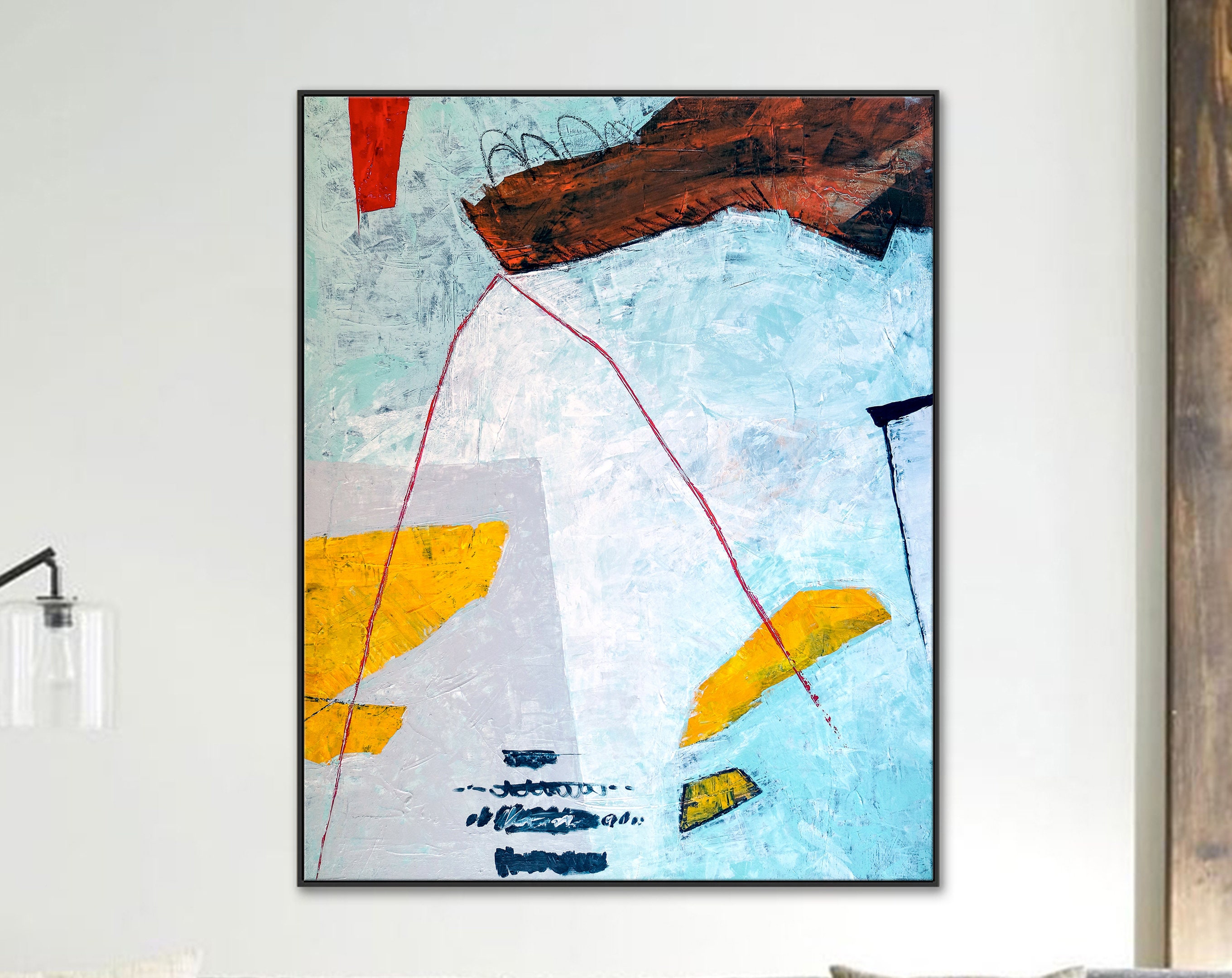 Fairy-Tale-Inspired Modern Abstract Original Painting, Acrylic Contemporary Colorful Large Canvas Wall Art ｜ Tale II