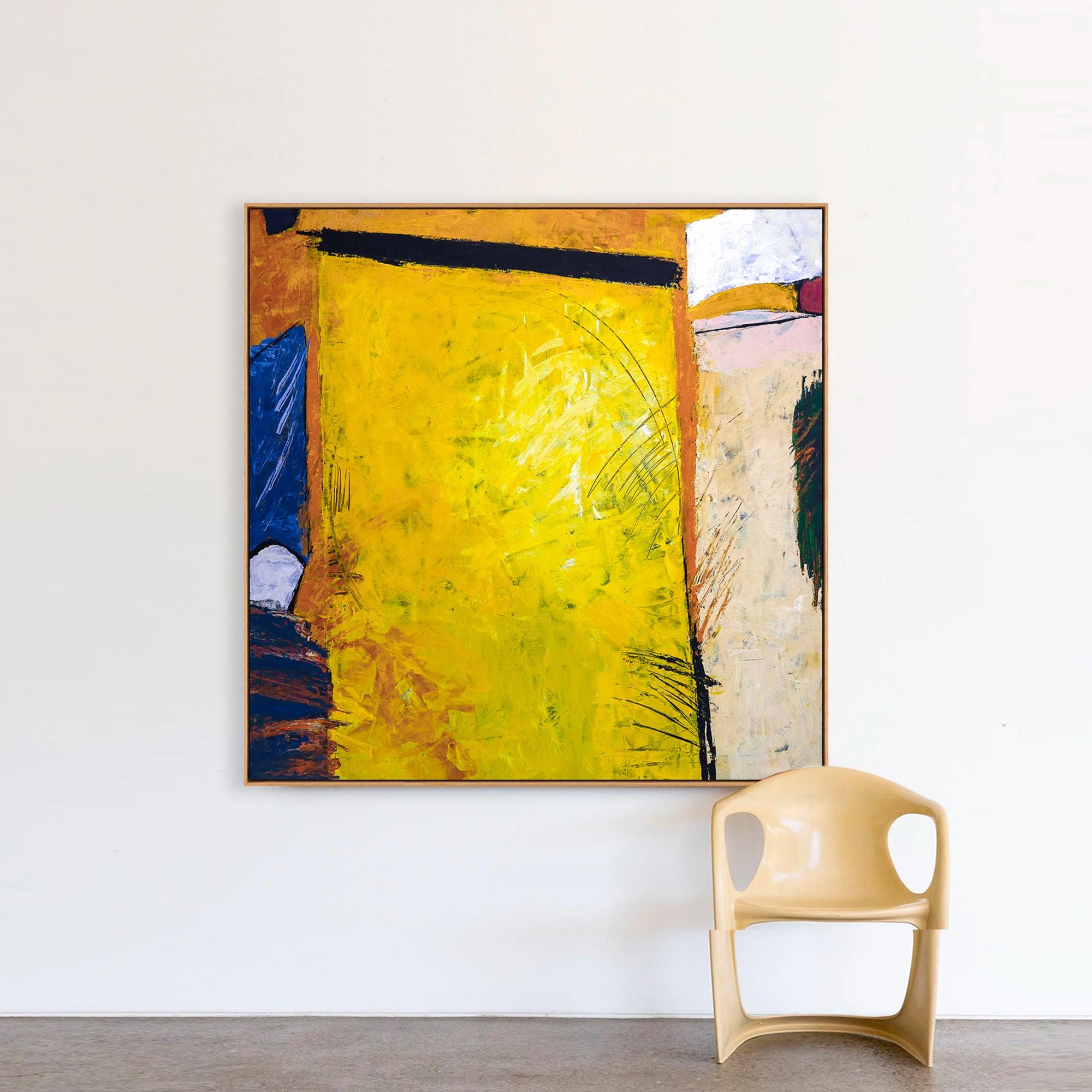 3/15 stretching yellow 1 絵画　28✕74.5　アート Amazon.com: Asdam Art-Tree Vertical Wall Art Abstract Canvas