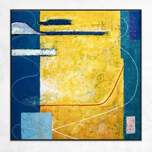 Vibrant Original Abstract Acrylic Painting for Contemporary Spaces, Large Expressionist Colorful Modern Canvas Art | Summer time