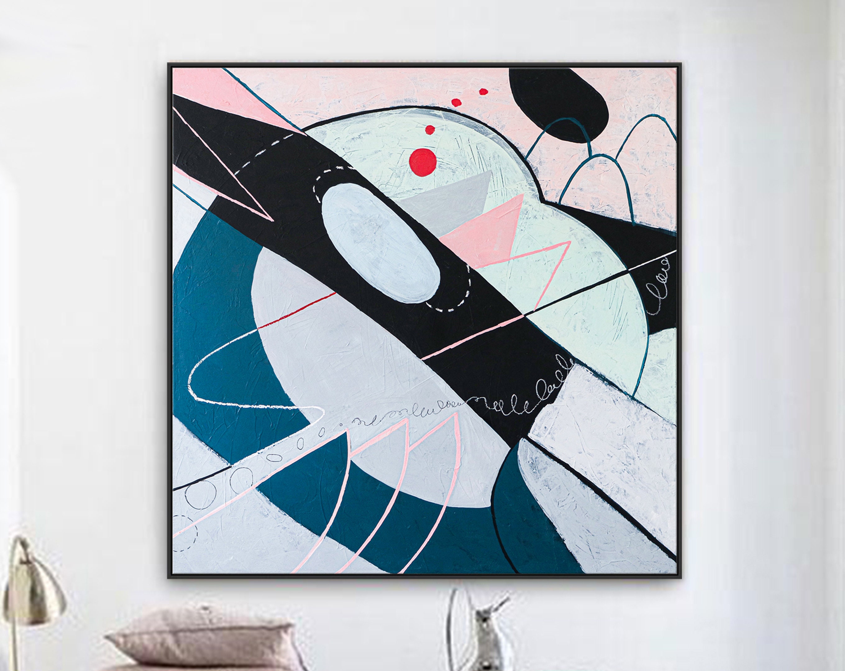 Abstract Original Acrylic Painting with Study of Disorder and Expanding Horizons, Large Modern Canvas Wall Art ｜ Entropy