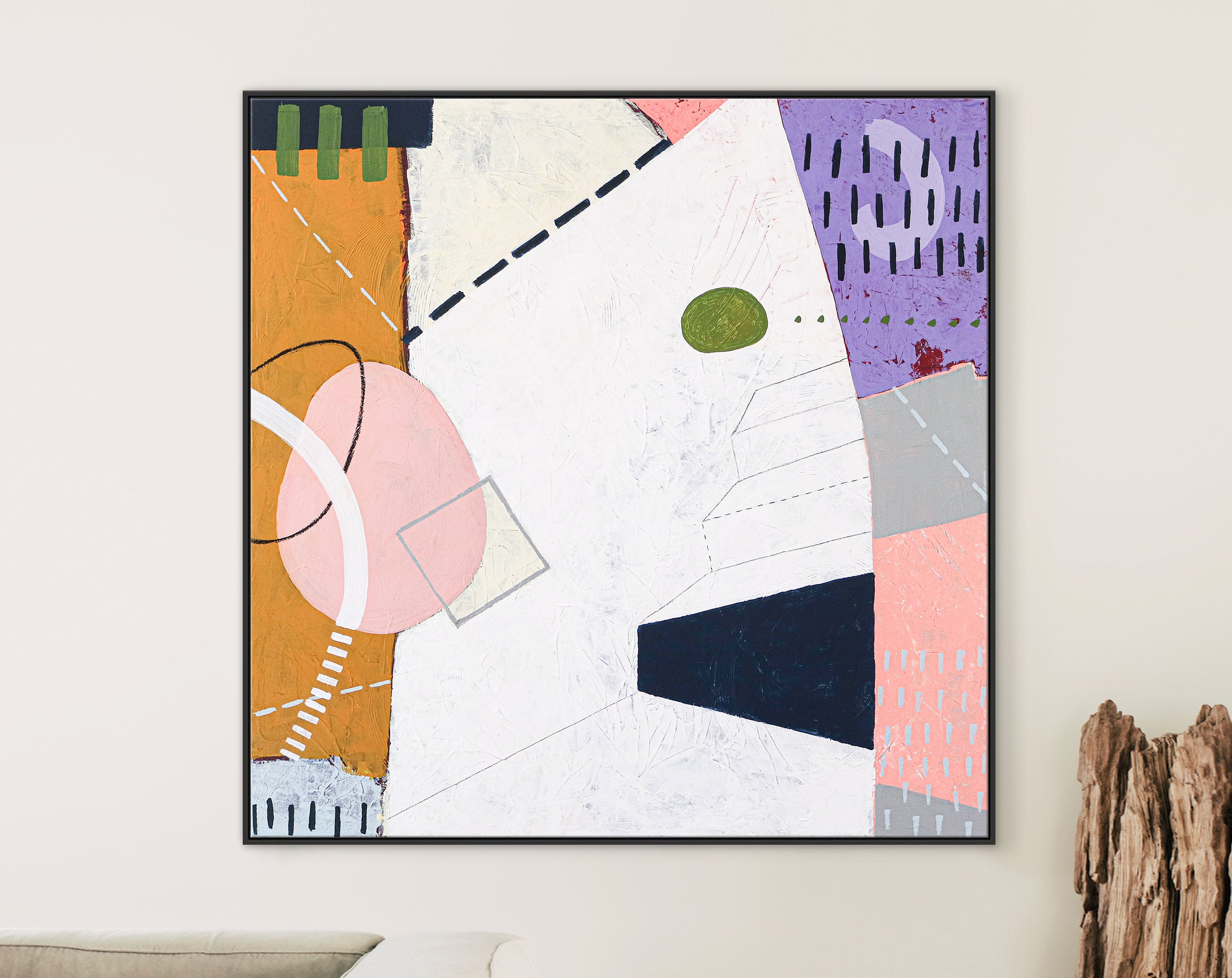 Large Original Abstract painting in Bridging the Gap Between Space and Design, Contemporary Modern Geometric Abstract Painting ｜ Spatium