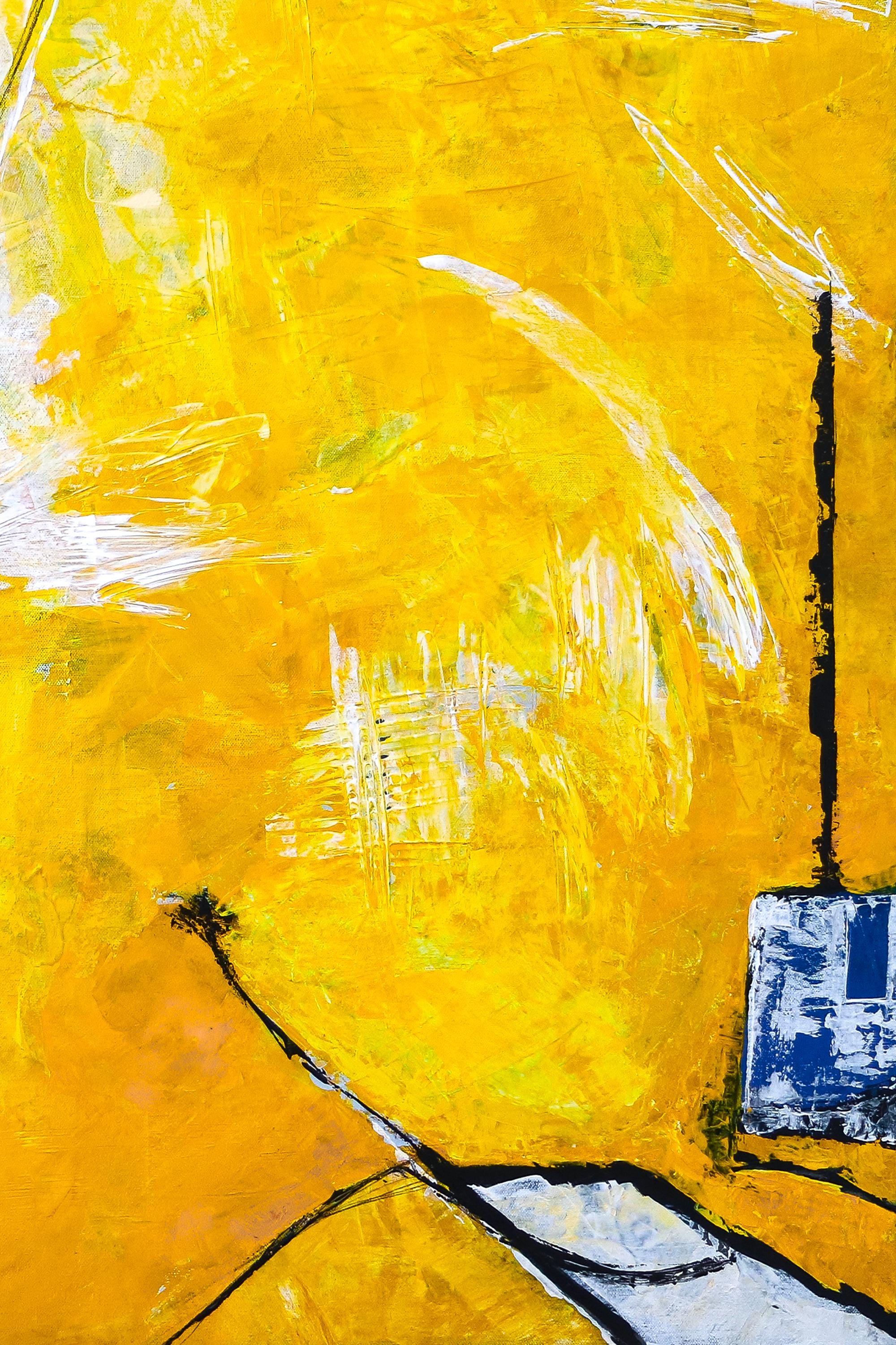 抽象画 – オリジナルウォールアート – キャンバスに描かれた大きな油絵