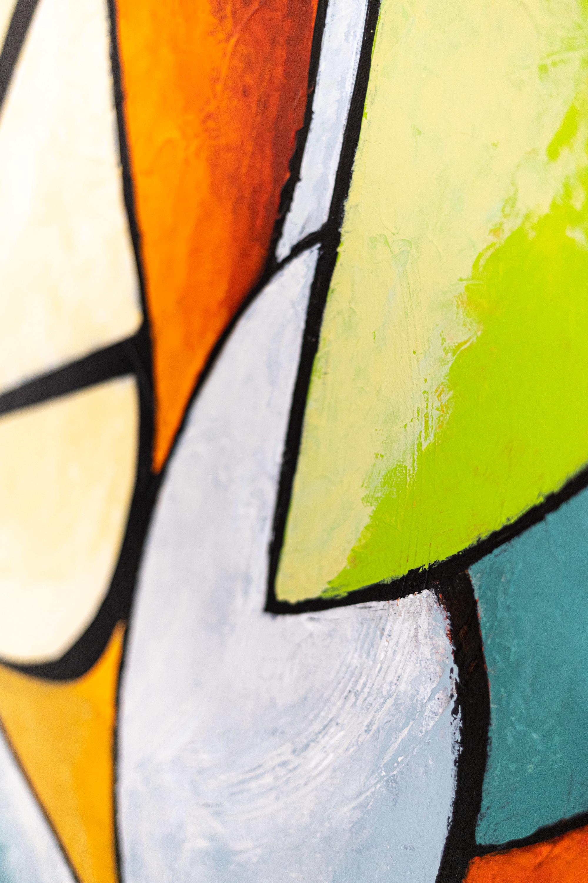 抽象画 – オリジナルウォールアート – キャンバスに描かれた大きな油絵