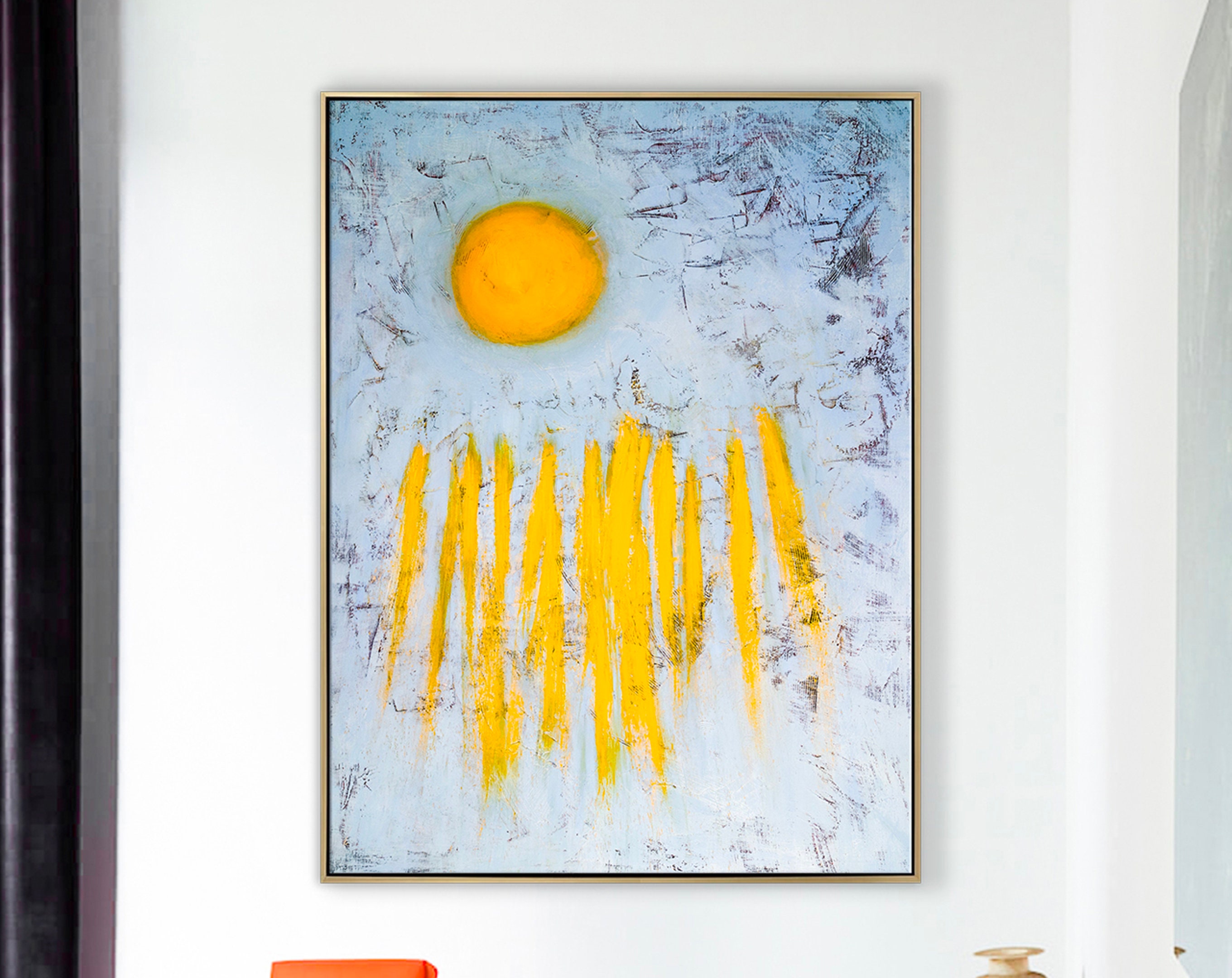 Original Expressionist Abstract Acrylic Painting, Large Modern Wall Art Symbolizing Hope, Ambition & Pride ｜ Sole