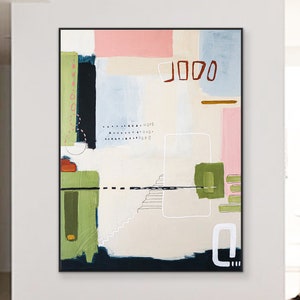 Poetic Symphony of Large Abstract Original Acrylic Painting, Contemporary Modern Colorful Canvas Wall Art | Carmen
