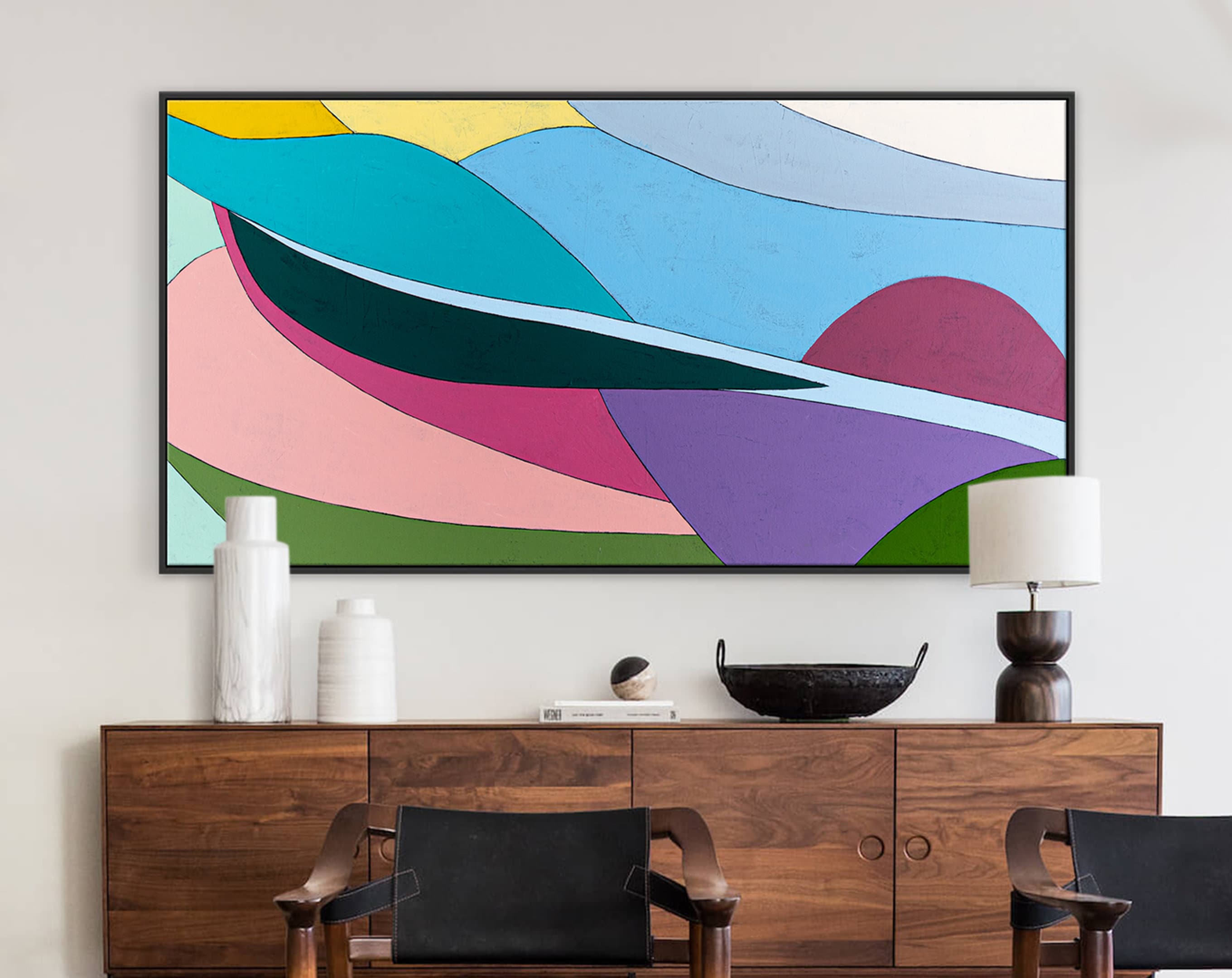 Minimalist Original Abstract Acrylic Painting Capturing the Essence of Wind, Large Modern Canvas Wall Art ｜ Aella