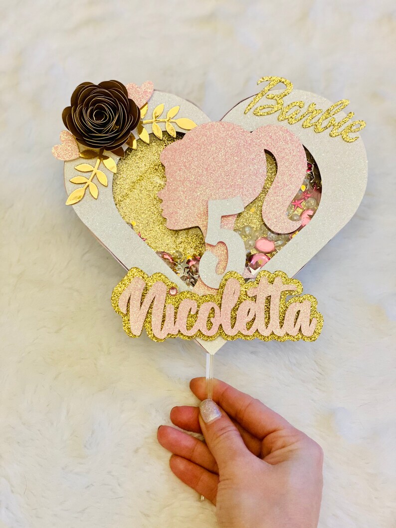 Download Barbie Shaker Cake Topper Party Supplies Paper Party Supplies