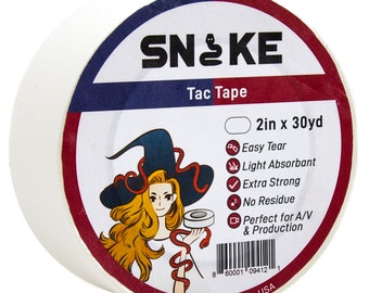 White Gaffers Tape - Snake Tac Tape For Event Production - 2" x 90 FT White