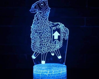 Fortnite Llama Etsy - fortnite llama 3d optical illusion lamp night light