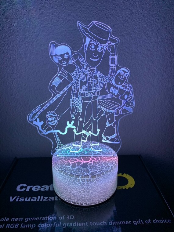 Gift Toy Story 4 Night LED Night Light Woody Buzz Bo Peep - Etsy