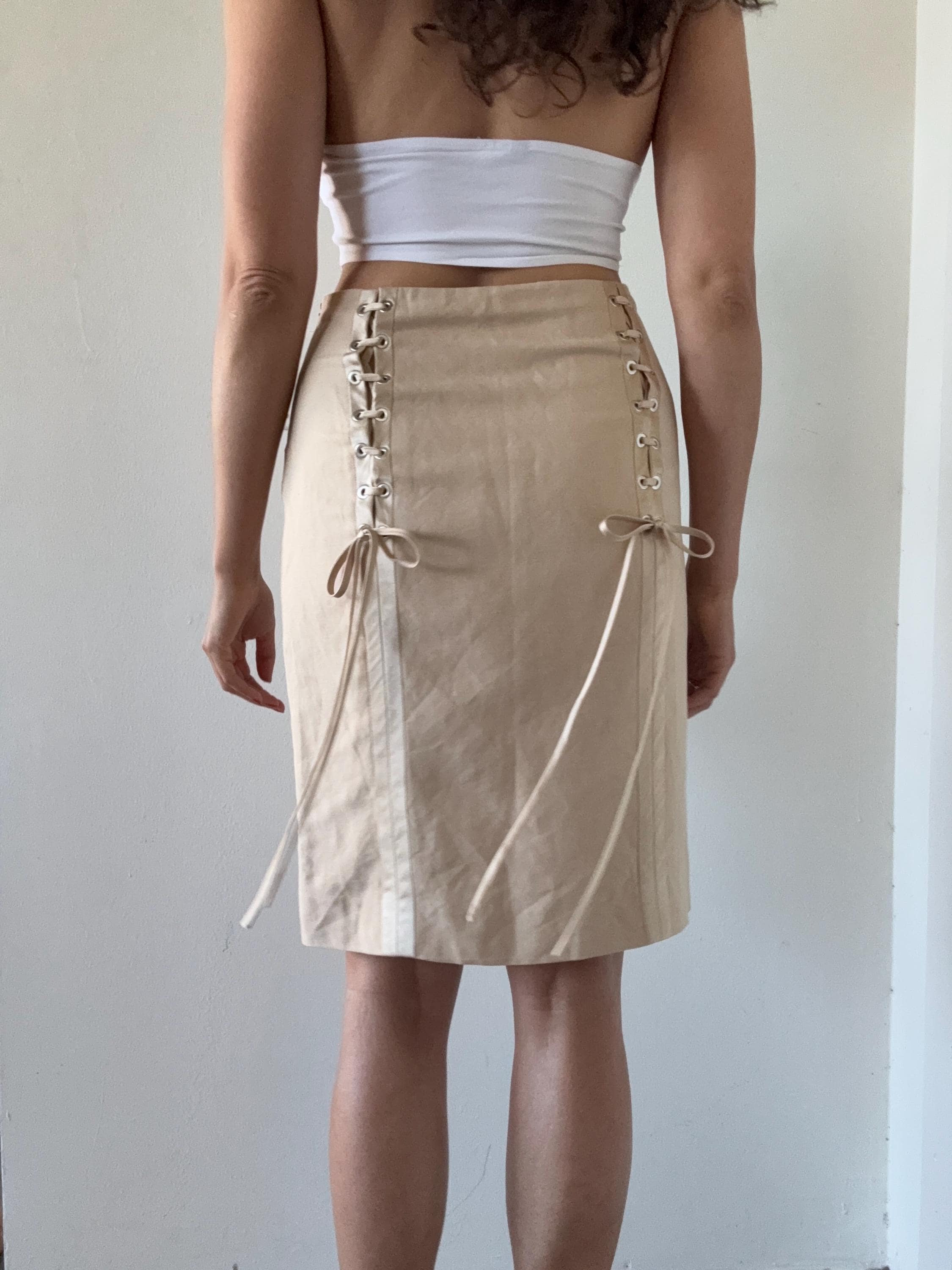 スカート archive PRADA suede skirt beige スカート archive PRADA