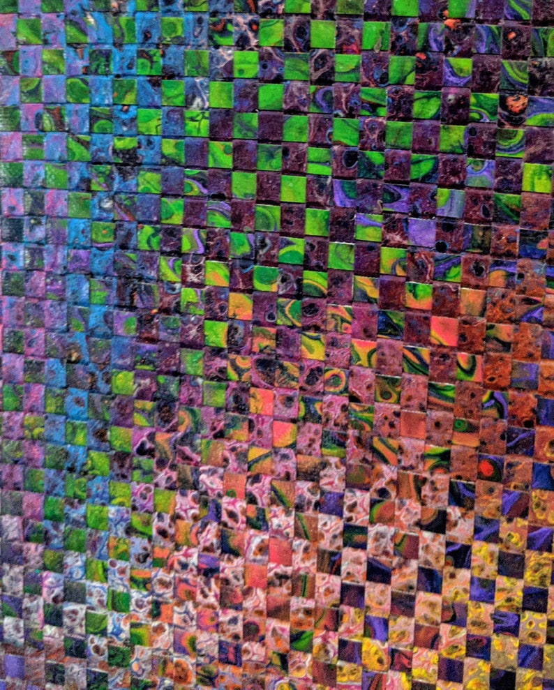 Rainbow Explosion Weaved Acrylic Painting