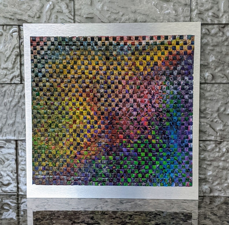 Rainbow Explosion Weaved Acrylic Painting