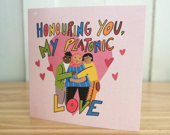 Four Greeting Cards - honouring you, my platonic love