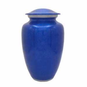 Mystic Blue Adult Cremation Urn for Ashes, Free Engraving