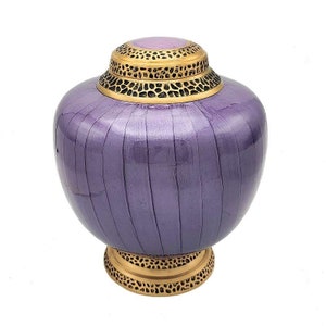 Lavender and Gold Human Adult Cremation Urn for Ashes