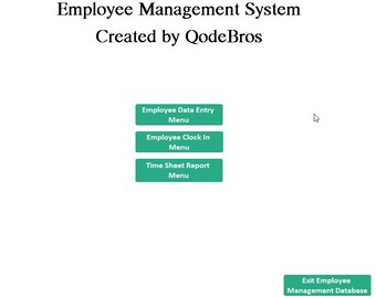 Employee Time Clock System