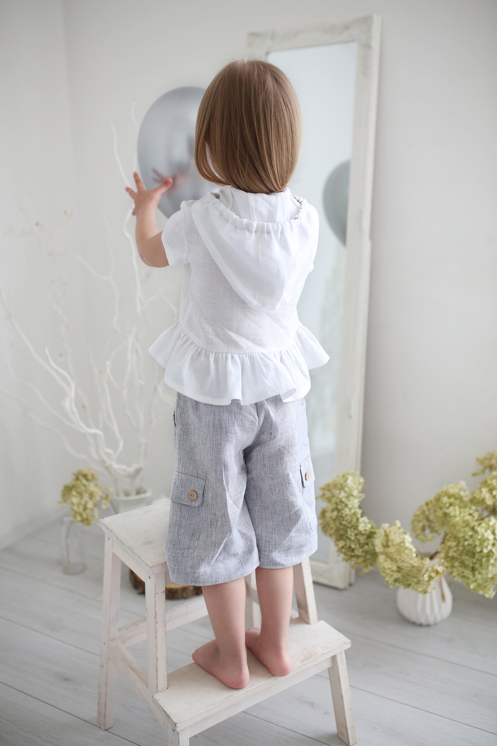 Flower Child Linen Shorts